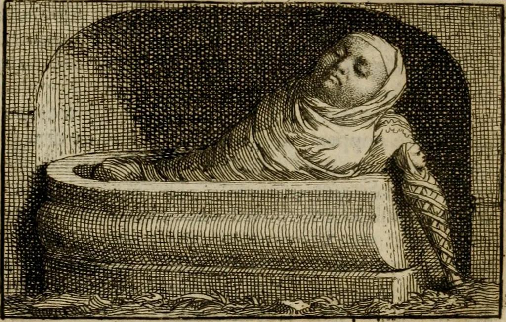 An illustration from De groote schouburgh der Nederlantsche konstschilders en schilderessen : waar van 'er veele met hunne beeltenissen ten tooneel verschynen, en hun levensgedrag en konstwerken beschreven worden: zynde een vervolg op het Schilderboek van K. v. Mander ..., 1753, leaf 233
