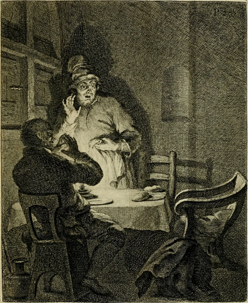 An illustration from De groote schouburgh der Nederlantsche konstschilders en schilderessen : waar van 'er veele met hunne beeltenissen ten tooneel verschynen, en hun levensgedrag en konstwerken beschreven worden: zynde een vervolg op het Schilderboek van K. v. Mander ..., 1753, leaf 302