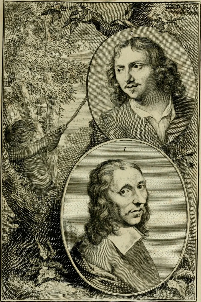 An illustration from De groote schouburgh der Nederlantsche konstschilders en schilderessen : waar van 'er veele met hunne beeltenissen ten tooneel verschynen, en hun levensgedrag en konstwerken beschreven worden: zynde een vervolg op het Schilderboek van K. v. Mander ..., 1753, leaf 110
