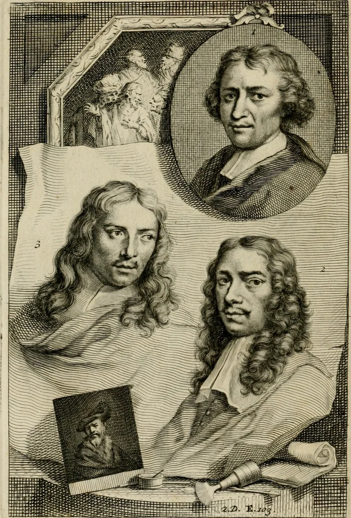 An illustration from De groote schouburgh der Nederlantsche konstschilders en schilderessen : waar van 'er veele met hunne beeltenissen ten tooneel verschynen, en hun levensgedrag en konstwerken beschreven worden: zynde een vervolg op het Schilderboek van K. v. Mander ..., 1753, leaf 119