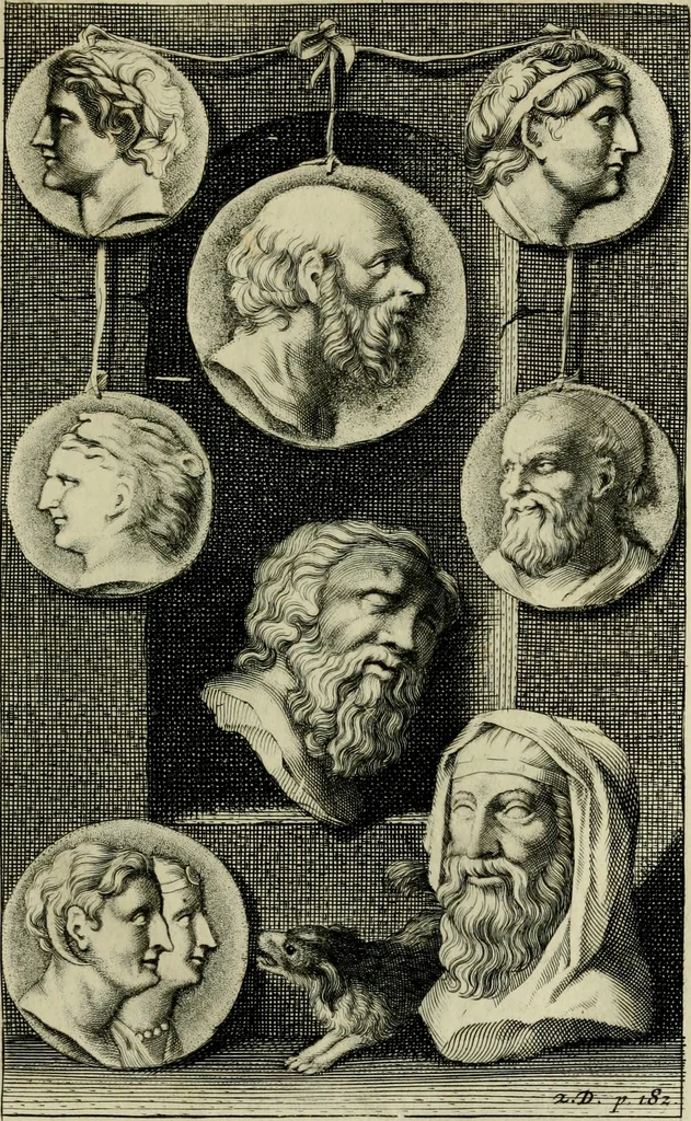 An illustration from De groote schouburgh der Nederlantsche konstschilders en schilderessen : waar van 'er veele met hunne beeltenissen ten tooneel verschynen, en hun levensgedrag en konstwerken beschreven worden: zynde een vervolg op het Schilderboek van K. v. Mander ..., 1753, leaf 206