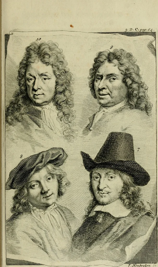 An illustration from De groote schouburgh der Nederlantsche konstschilders en schilderessen : waar van 'er veele met hunne beeltenissen ten tooneel verschynen, en hun levensgedrag en konstwerken beschreven worden: zynde een vervolg op het Schilderboek van K. v. Mander ..., 1753, leaf 76