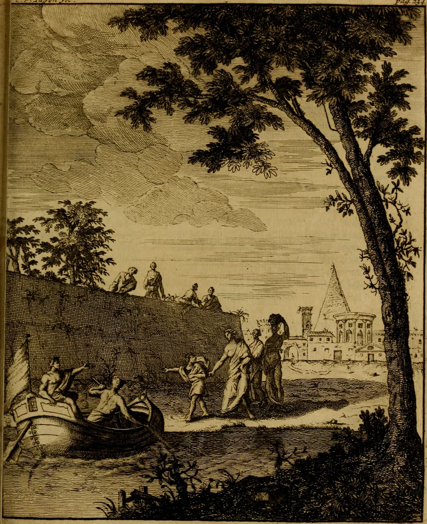 An illustration from Groot schilderboek : waar in de schilderkonst in al haar deelen grondig werd onderweezen, ook door redeneeringen en printverbeeldingen verklaard : met voorbeelden uyt de beste konst-stukken der oude en nieuwe puyk-schilderen bevestigd : en derzelver wel- en misstand aangeweezen, 1712, leaf 288