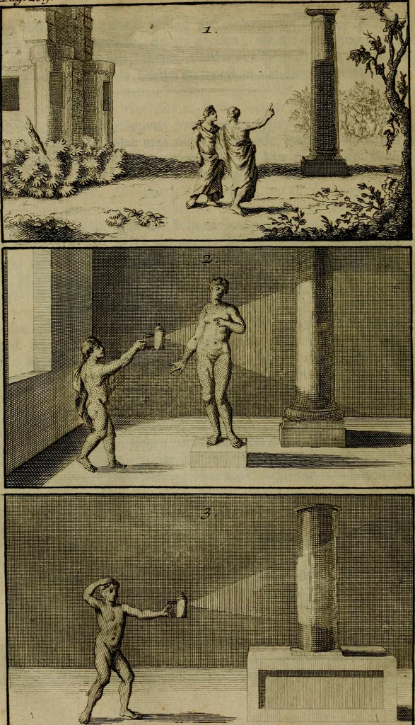 An illustration from Groot schilderboek : waar in de schilderkonst in al haar deelen grondig werd onderweezen, ook door redeneeringen en printverbeeldingen verklaard : met voorbeelden uyt de beste konst-stukken der oude en nieuwe puyk-schilderen bevestigd : en derzelver wel- en misstand aangeweezen, 1712, leaf 339