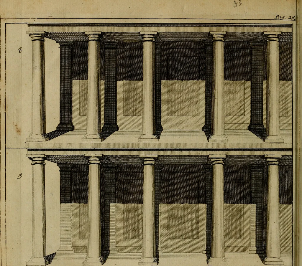 An illustration from Groot schilderboek : waar in de schilderkonst in al haar deelen grondig werd onderweezen, ook door redeneeringen en printverbeeldingen verklaard : met voorbeelden uyt de beste konst-stukken der oude en nieuwe puyk-schilderen bevestigd : en derzelver wel- en misstand aangeweezen, 1712, leaf 365