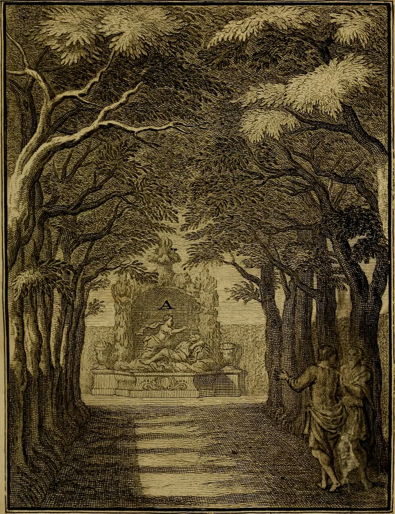 An illustration from Groot schilderboek : waar in de schilderkonst in al haar deelen grondig werd onderweezen, ook door redeneeringen en printverbeeldingen verklaard : met voorbeelden uyt de beste konst-stukken der oude en nieuwe puyk-schilderen bevestigd : en derzelver wel- en misstand aangeweezen, 1712, leaf 492