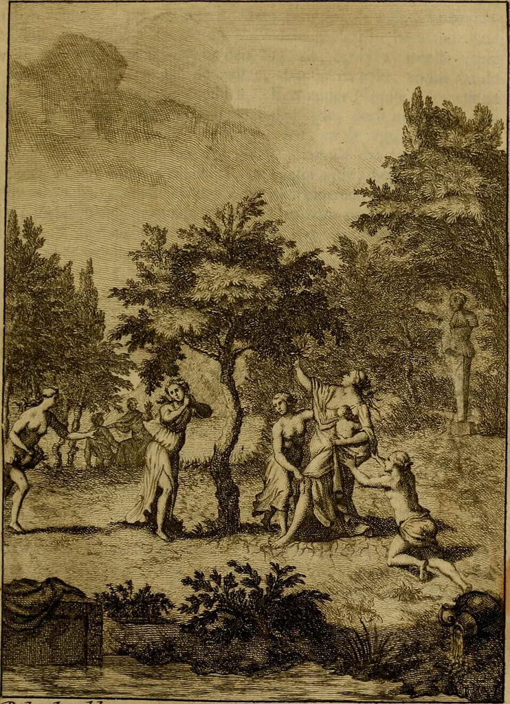 An illustration from Groot schilderboek : waar in de schilderkonst in al haar deelen grondig werd onderweezen, ook door redeneeringen en printverbeeldingen verklaard : met voorbeelden uyt de beste konst-stukken der oude en nieuwe puyk-schilderen bevestigd : en derzelver wel- en misstand aangeweezen, 1712, leaf 512