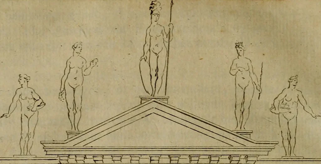 An illustration from Groot schilderboek : waar in de schilderkonst in al haar deelen grondig werd onderweezen, ook door redeneeringen en printverbeeldingen verklaard : met voorbeelden uyt de beste konst-stukken der oude en nieuwe puyk-schilderen bevestigd : en derzelver wel- en misstand aangeweezen, 1712, leaf 851