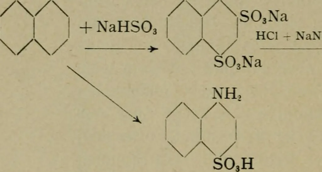 An illustration from Grundlegende operationen der farbenchemie, 1920, leaf 133