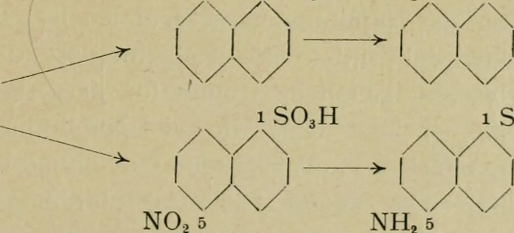 An illustration from Grundlegende operationen der farbenchemie, 1920, leaf 54