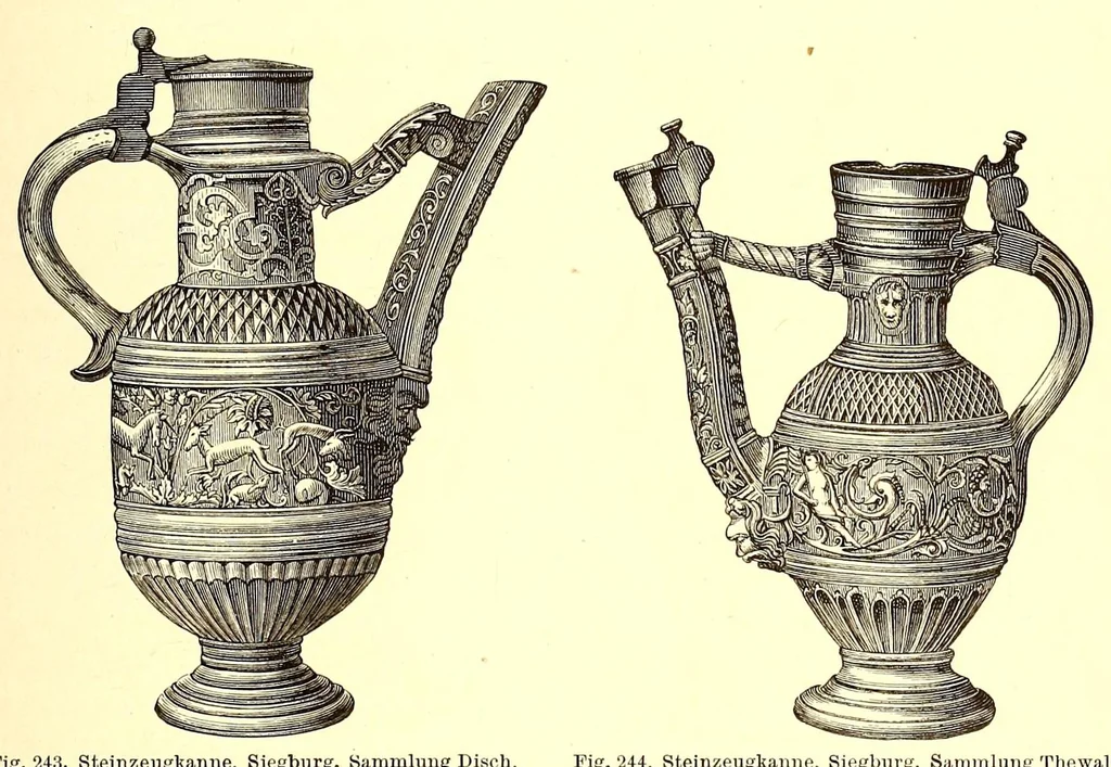 An illustration from Grundriss der keramik in bezug auf das kunstgewerbe. Eine historische darstellung ihres entwickelungsganges in Europa, dem Orient und Ostasien von den ältesten zeiten bis auf die gegenwart. Ein zuverlässiger führer für kunstfreunde, sammler, fabrikanten, modelleure und gewerbeschulen wie auchals ergänzung zur kunstgeschichte, 1879, leaf 493