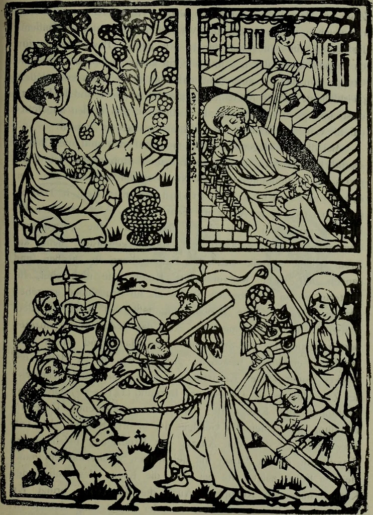 An illustration from Gruppierungsversuche im Bereiche des ältesten Holzschnittes, 1911, leaf 52