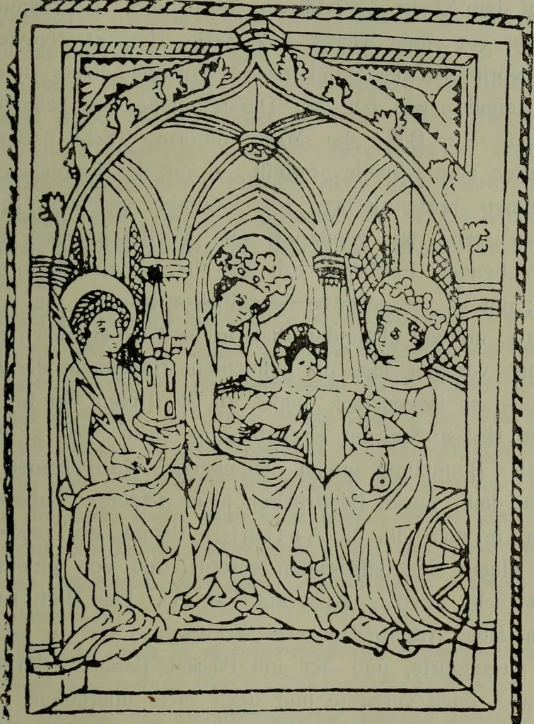 An illustration from Gruppierungsversuche im Bereiche des ältesten Holzschnittes, 1911, leaf 58