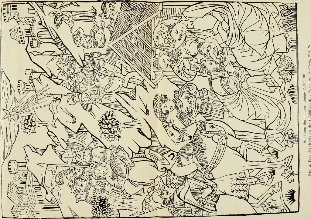 An illustration from Gruppierungsversuche im Bereiche des ältesten Holzschnittes, 1911, leaf 92