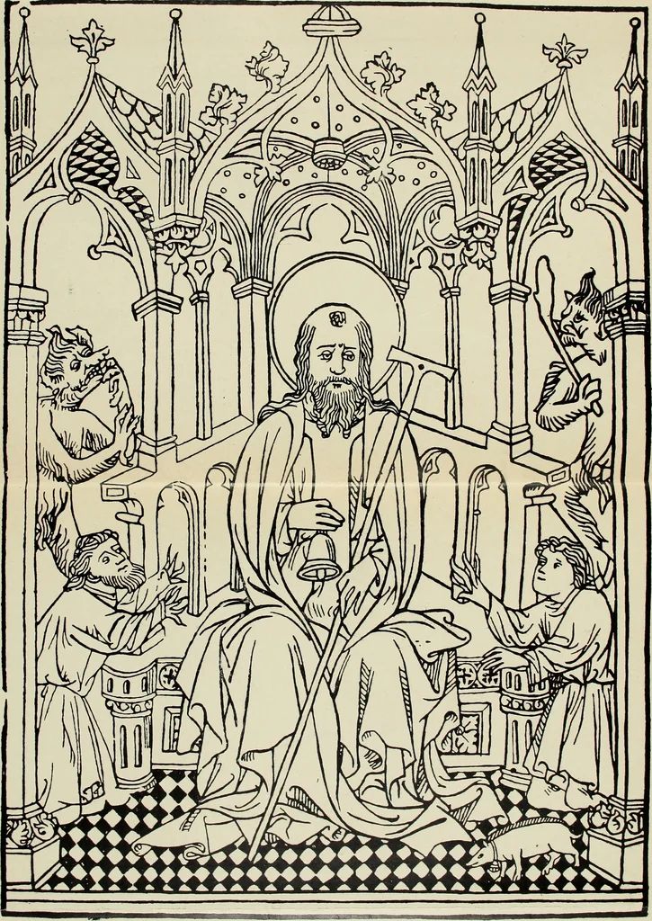 An illustration from Gruppierungsversuche im Bereiche des ältesten Holzschnittes, 1911, leaf 96
