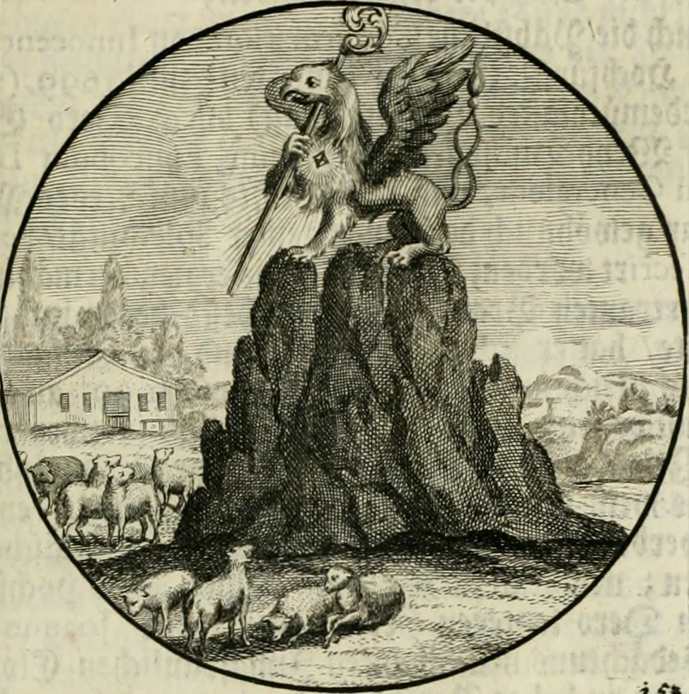 An illustration from Gryphus principalis, sive, Typus boni principis : XII titulis repræsentatus et reverendissimo ... Ioanni Philippo, S.R.I. principi, episcopo Herbipolensi ... oblatus humillime, 1712, leaf 158