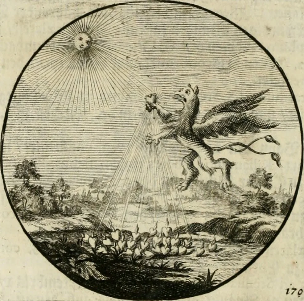 An illustration from Gryphus principalis, sive, Typus boni principis : XII titulis repræsentatus et reverendissimo ... Ioanni Philippo, S.R.I. principi, episcopo Herbipolensi ... oblatus humillime, 1712, leaf 175