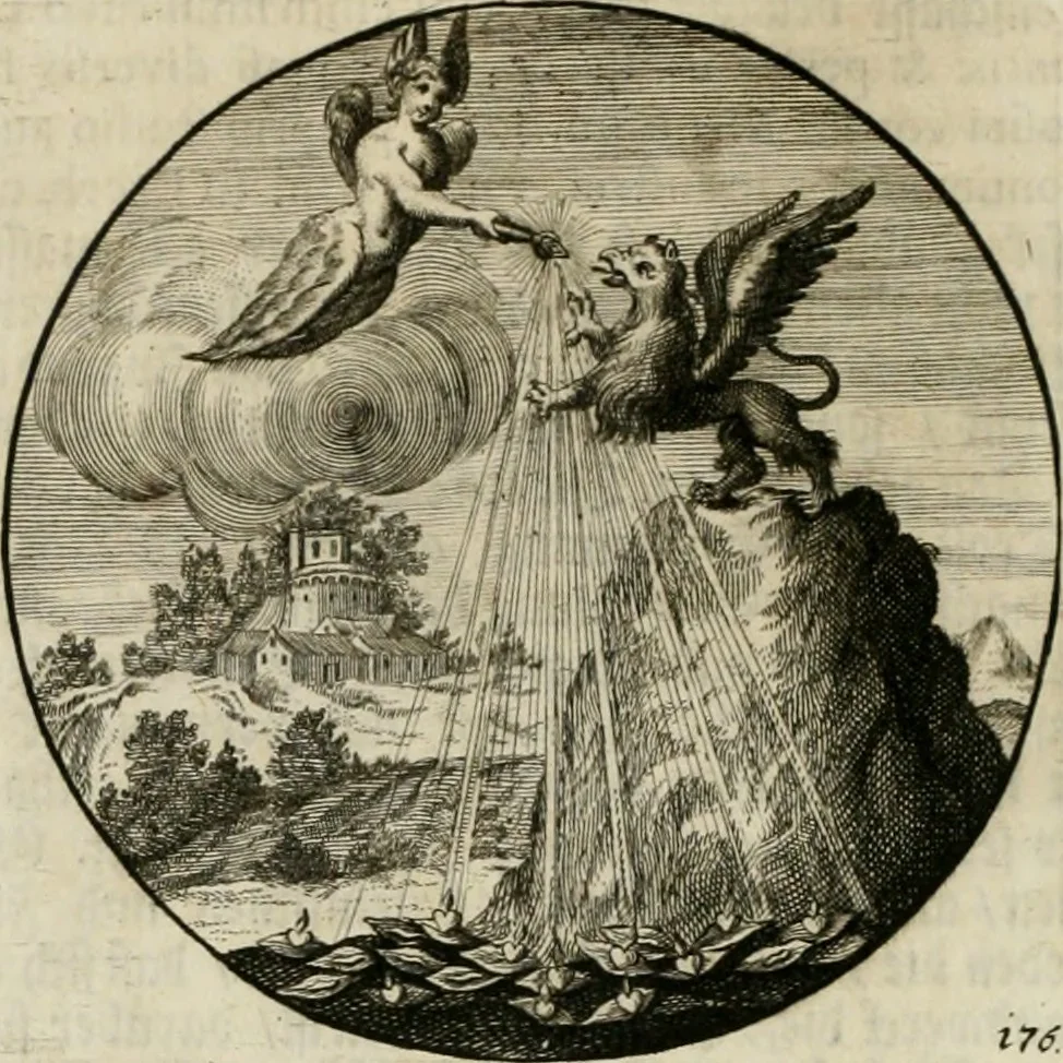 An illustration from Gryphus principalis, sive, Typus boni principis : XII titulis repræsentatus et reverendissimo ... Ioanni Philippo, S.R.I. principi, episcopo Herbipolensi ... oblatus humillime, 1712, leaf 181