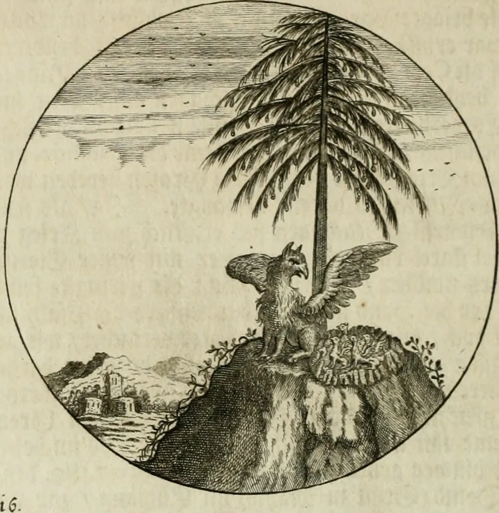 An illustration from Gryphus principalis, sive, Typus boni principis : XII titulis repræsentatus et reverendissimo ... Ioanni Philippo, S.R.I. principi, episcopo Herbipolensi ... oblatus humillime, 1712, leaf 21