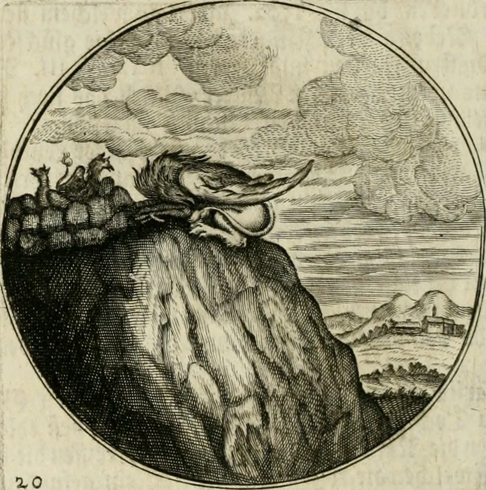 An illustration from Gryphus principalis, sive, Typus boni principis : XII titulis repræsentatus et reverendissimo ... Ioanni Philippo, S.R.I. principi, episcopo Herbipolensi ... oblatus humillime, 1712, leaf 25
