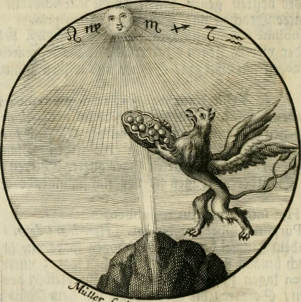 An illustration from Gryphus principalis, sive, Typus boni principis : XII titulis repræsentatus et reverendissimo ... Ioanni Philippo, S.R.I. principi, episcopo Herbipolensi ... oblatus humillime, 1712, leaf 297