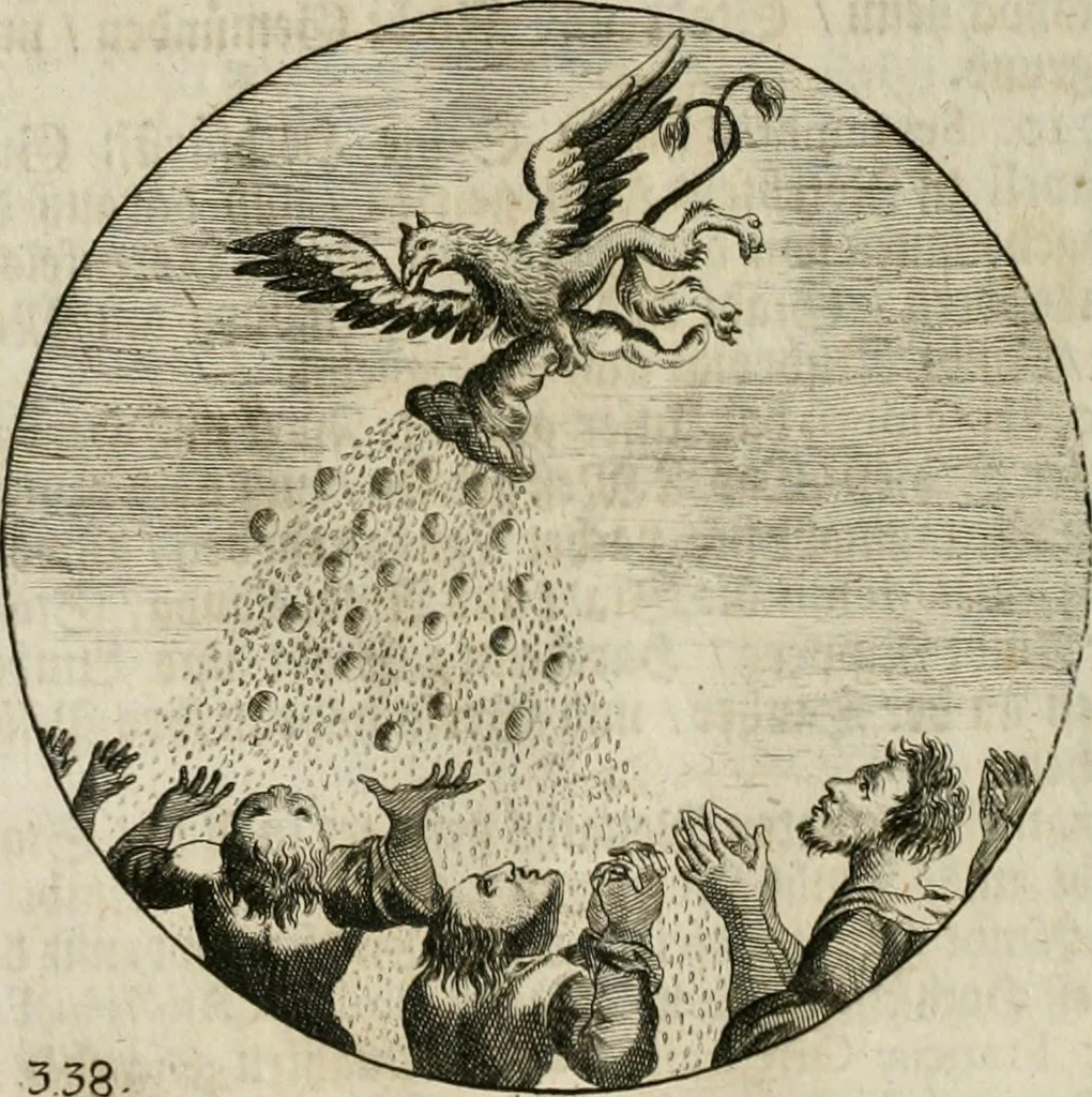 An illustration from Gryphus principalis, sive, Typus boni principis : XII titulis repræsentatus et reverendissimo ... Ioanni Philippo, S.R.I. principi, episcopo Herbipolensi ... oblatus humillime, 1712, leaf 347