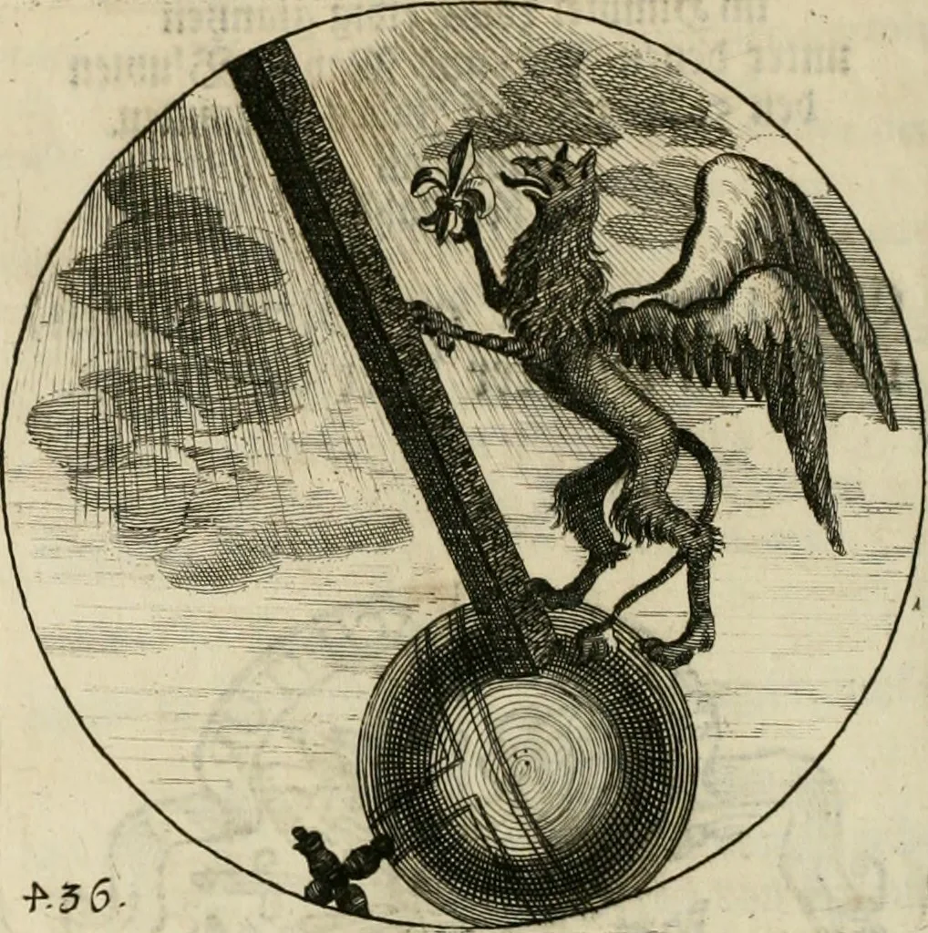 An illustration from Gryphus principalis, sive, Typus boni principis : XII titulis repræsentatus et reverendissimo ... Ioanni Philippo, S.R.I. principi, episcopo Herbipolensi ... oblatus humillime, 1712, leaf 445