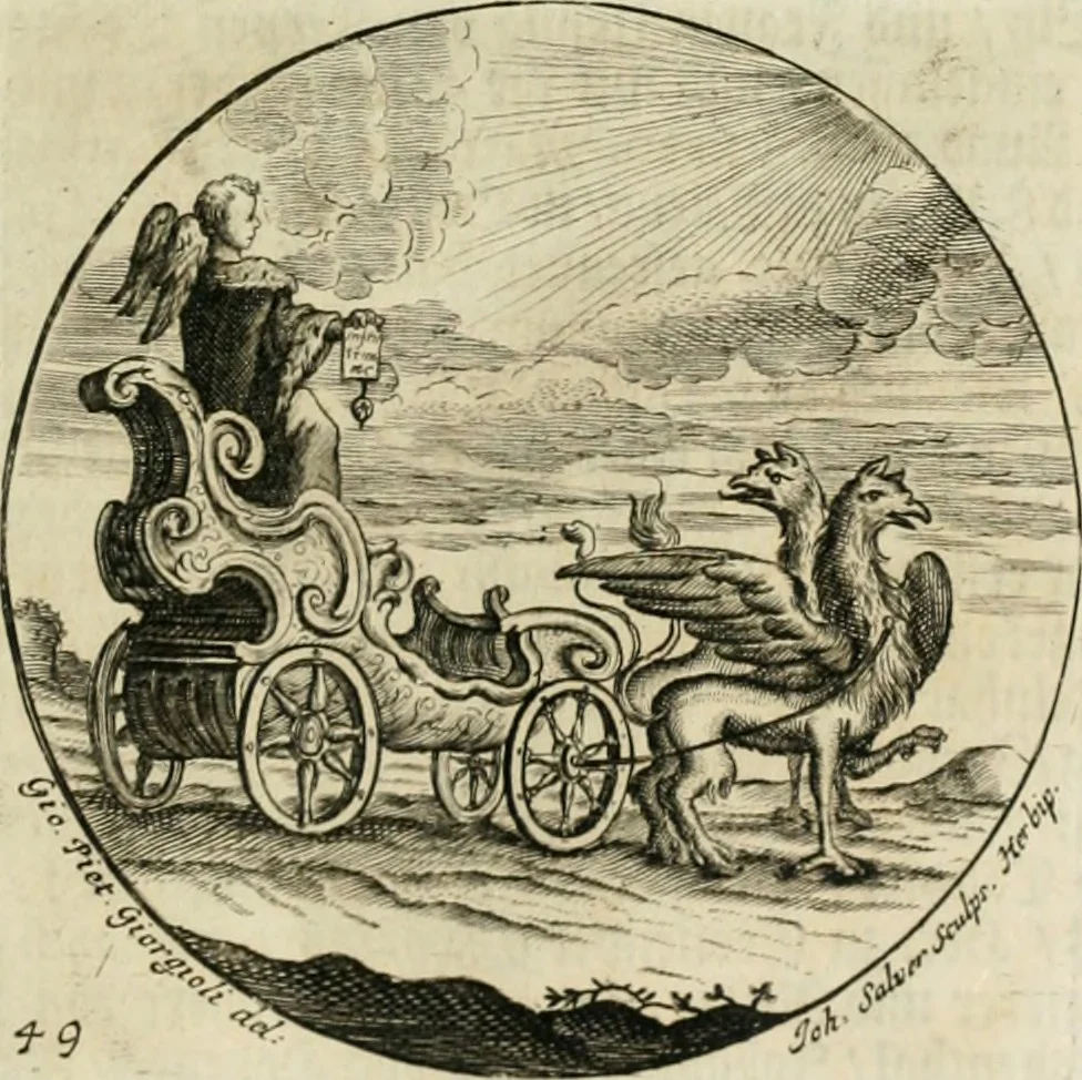 An illustration from Gryphus principalis, sive, Typus boni principis : XII titulis repræsentatus et reverendissimo ... Ioanni Philippo, S.R.I. principi, episcopo Herbipolensi ... oblatus humillime, 1712, leaf 54