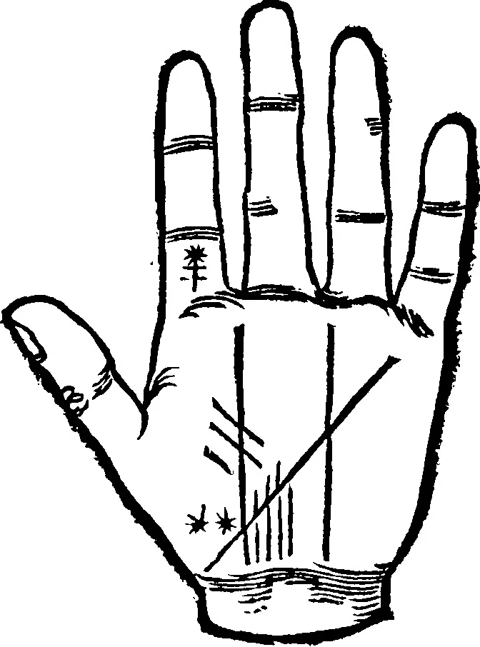 An illustration from Chiromantia., 1546, leaf 44