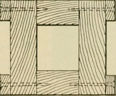 An illustration from Guaranteed building plans with interior views and details : a standard collection of new, original and artistic designs of cottages, bungalows, residences and flats of frame, brick, cement, plaster, concrete blocks, hollow tile, stucco, etc. and farm buildings of all descriptions together with interior and exterior details and interior views arranged and described by William A. Radford., 1915, leaf 162