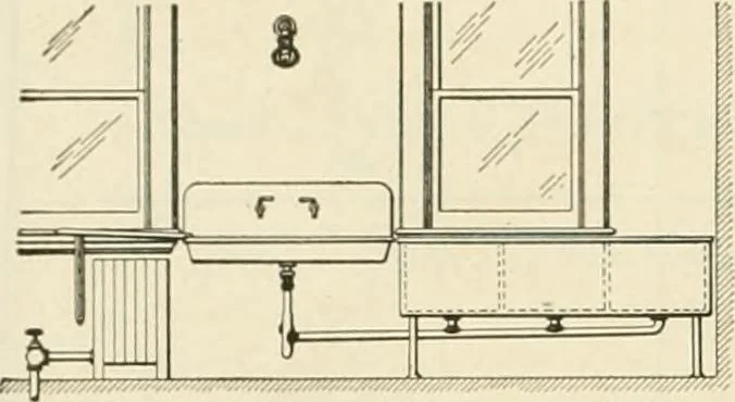 An illustration from Guaranteed building plans with interior views and details : a standard collection of new, original and artistic designs of cottages, bungalows, residences and flats of frame, brick, cement, plaster, concrete blocks, hollow tile, stucco, etc. and farm buildings of all descriptions together with interior and exterior details and interior views arranged and described by William A. Radford., 1915, leaf 183