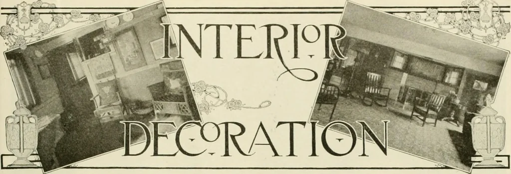 An illustration from Guaranteed building plans with interior views and details : a standard collection of new, original and artistic designs of cottages, bungalows, residences and flats of frame, brick, cement, plaster, concrete blocks, hollow tile, stucco, etc. and farm buildings of all descriptions together with interior and exterior details and interior views arranged and described by William A. Radford., 1915, leaf 184