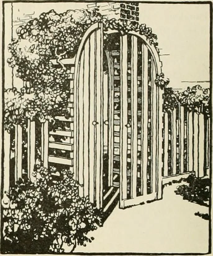 An illustration from Guaranteed building plans with interior views and details : a standard collection of new, original and artistic designs of cottages, bungalows, residences and flats of frame, brick, cement, plaster, concrete blocks, hollow tile, stucco, etc. and farm buildings of all descriptions together with interior and exterior details and interior views arranged and described by William A. Radford., 1915, leaf 187
