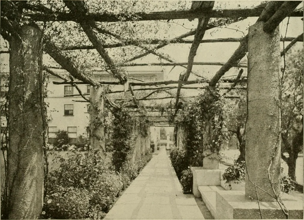 An illustration from Guaranteed building plans with interior views and details : a standard collection of new, original and artistic designs of cottages, bungalows, residences and flats of frame, brick, cement, plaster, concrete blocks, hollow tile, stucco, etc. and farm buildings of all descriptions together with interior and exterior details and interior views arranged and described by William A. Radford., 1915, leaf 188