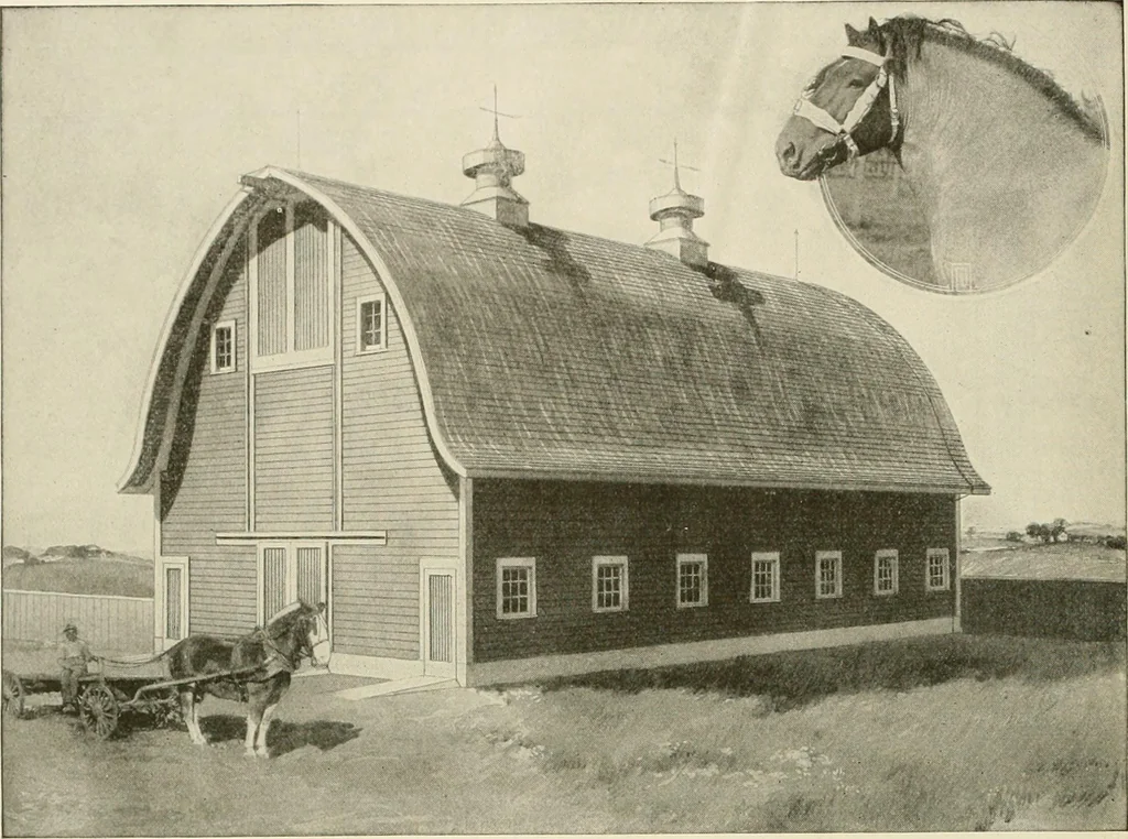 An illustration from Guaranteed building plans with interior views and details : a standard collection of new, original and artistic designs of cottages, bungalows, residences and flats of frame, brick, cement, plaster, concrete blocks, hollow tile, stucco, etc. and farm buildings of all descriptions together with interior and exterior details and interior views arranged and described by William A. Radford., 1915, leaf 213