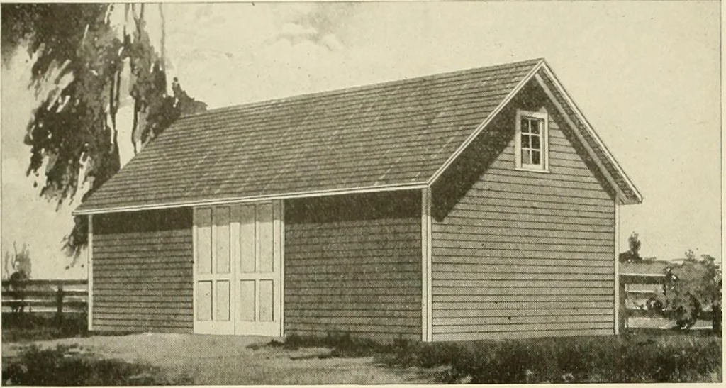 An illustration from Guaranteed building plans with interior views and details : a standard collection of new, original and artistic designs of cottages, bungalows, residences and flats of frame, brick, cement, plaster, concrete blocks, hollow tile, stucco, etc. and farm buildings of all descriptions together with interior and exterior details and interior views arranged and described by William A. Radford., 1915, leaf 223