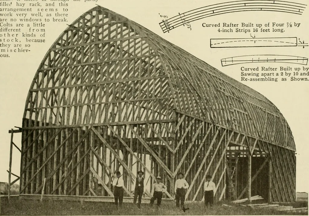 An illustration from Guaranteed building plans with interior views and details : a standard collection of new, original and artistic designs of cottages, bungalows, residences and flats of frame, brick, cement, plaster, concrete blocks, hollow tile, stucco, etc. and farm buildings of all descriptions together with interior and exterior details and interior views arranged and described by William A. Radford., 1915, leaf 224