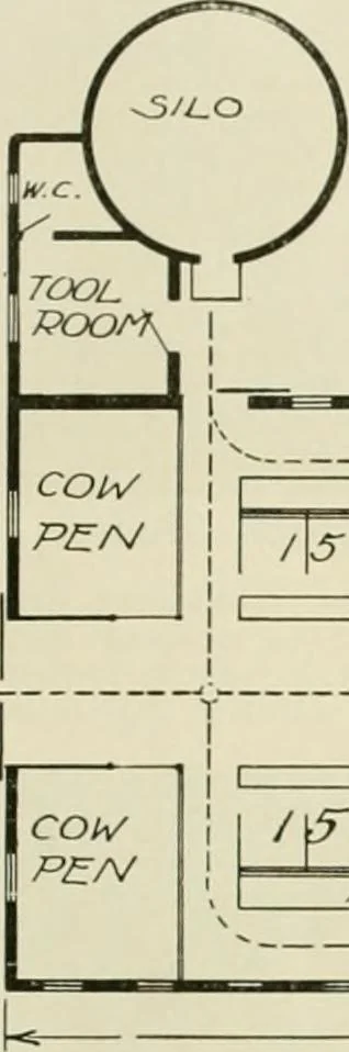 An illustration from Guaranteed building plans with interior views and details : a standard collection of new, original and artistic designs of cottages, bungalows, residences and flats of frame, brick, cement, plaster, concrete blocks, hollow tile, stucco, etc. and farm buildings of all descriptions together with interior and exterior details and interior views arranged and described by William A. Radford., 1915, leaf 226