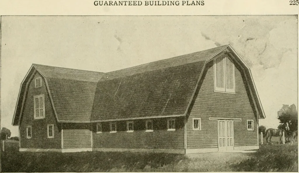 An illustration from Guaranteed building plans with interior views and details : a standard collection of new, original and artistic designs of cottages, bungalows, residences and flats of frame, brick, cement, plaster, concrete blocks, hollow tile, stucco, etc. and farm buildings of all descriptions together with interior and exterior details and interior views arranged and described by William A. Radford., 1915, leaf 228