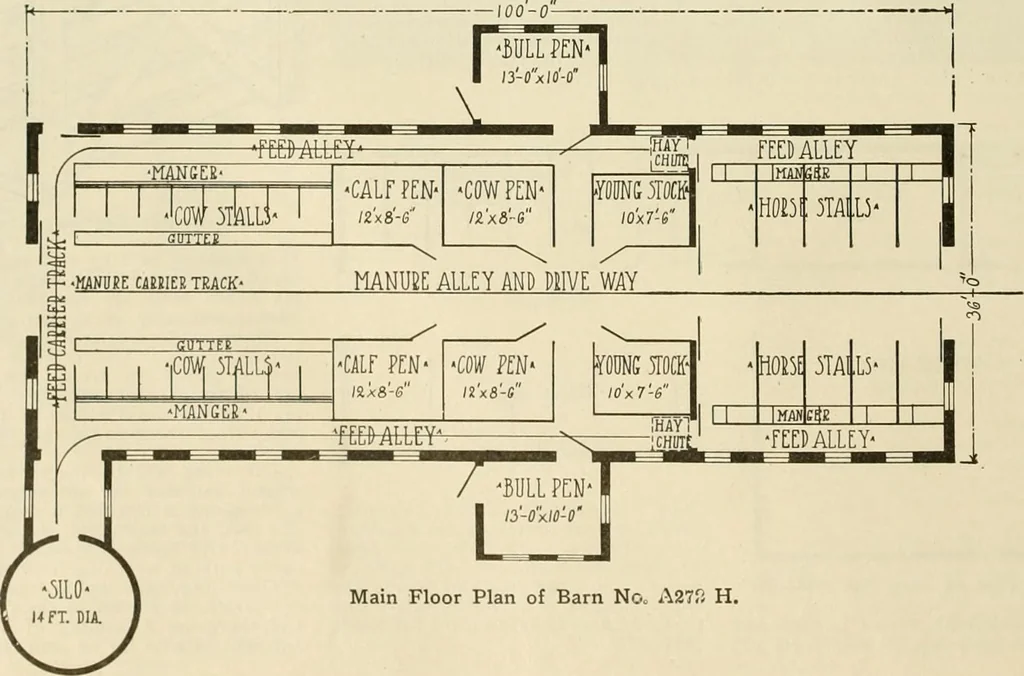 An illustration from Guaranteed building plans with interior views and details : a standard collection of new, original and artistic designs of cottages, bungalows, residences and flats of frame, brick, cement, plaster, concrete blocks, hollow tile, stucco, etc. and farm buildings of all descriptions together with interior and exterior details and interior views arranged and described by William A. Radford., 1915, leaf 229