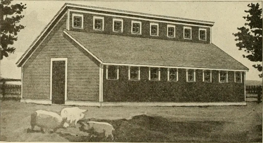 An illustration from Guaranteed building plans with interior views and details : a standard collection of new, original and artistic designs of cottages, bungalows, residences and flats of frame, brick, cement, plaster, concrete blocks, hollow tile, stucco, etc. and farm buildings of all descriptions together with interior and exterior details and interior views arranged and described by William A. Radford., 1915, leaf 231