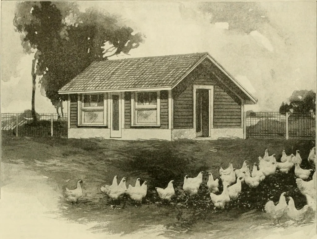 An illustration from Guaranteed building plans with interior views and details : a standard collection of new, original and artistic designs of cottages, bungalows, residences and flats of frame, brick, cement, plaster, concrete blocks, hollow tile, stucco, etc. and farm buildings of all descriptions together with interior and exterior details and interior views arranged and described by William A. Radford., 1915, leaf 246
