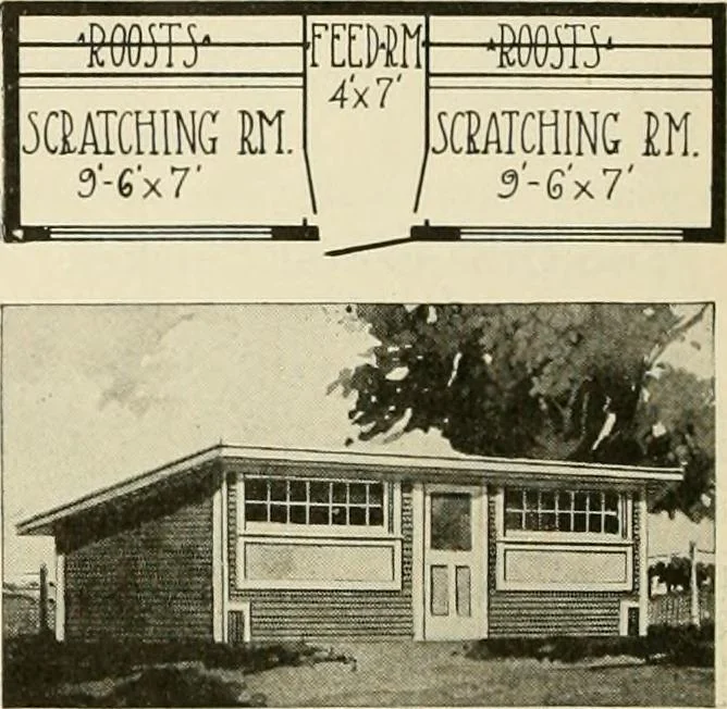 An illustration from Guaranteed building plans with interior views and details : a standard collection of new, original and artistic designs of cottages, bungalows, residences and flats of frame, brick, cement, plaster, concrete blocks, hollow tile, stucco, etc. and farm buildings of all descriptions together with interior and exterior details and interior views arranged and described by William A. Radford., 1915, leaf 249
