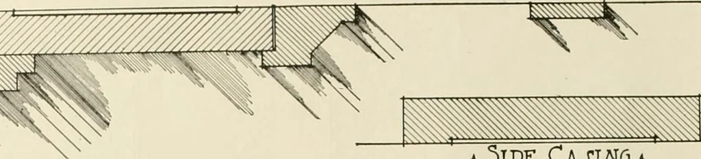 An illustration from Guaranteed building plans with interior views and details : a standard collection of new, original and artistic designs of cottages, bungalows, residences and flats of frame, brick, cement, plaster, concrete blocks, hollow tile, stucco, etc. and farm buildings of all descriptions together with interior and exterior details and interior views arranged and described by William A. Radford., 1915, leaf 37