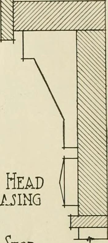 An illustration from Guaranteed building plans with interior views and details : a standard collection of new, original and artistic designs of cottages, bungalows, residences and flats of frame, brick, cement, plaster, concrete blocks, hollow tile, stucco, etc. and farm buildings of all descriptions together with interior and exterior details and interior views arranged and described by William A. Radford., 1915, leaf 37