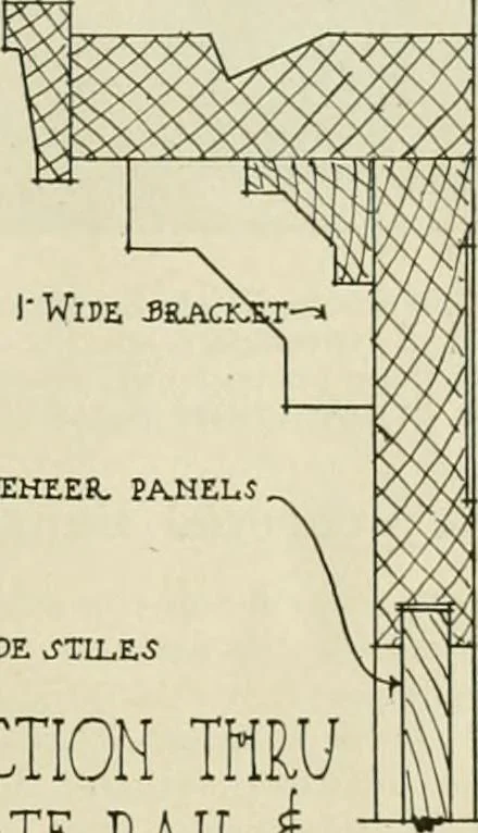 An illustration from Guaranteed building plans with interior views and details : a standard collection of new, original and artistic designs of cottages, bungalows, residences and flats of frame, brick, cement, plaster, concrete blocks, hollow tile, stucco, etc. and farm buildings of all descriptions together with interior and exterior details and interior views arranged and described by William A. Radford., 1915, leaf 70