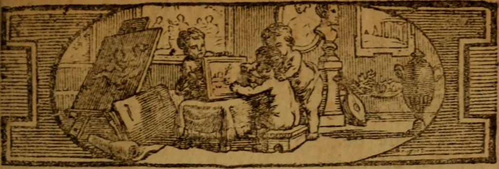 An illustration from Catalogue d'une précieuse collection de tableaux, et d'objets rares et curieux : tels que Pietro Perrugin, André Solario, Gobbo des Carraches ... le tout provenant du cabinet de M. le duc de Ch***, 1787, leaf 8