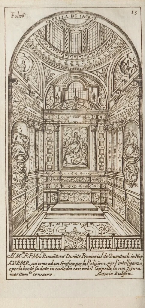 An illustration from Guida de' forestieri, curiosi di vedere e d'intendere le cose più notabili della regal città di Napoli,, 1697, leaf 168