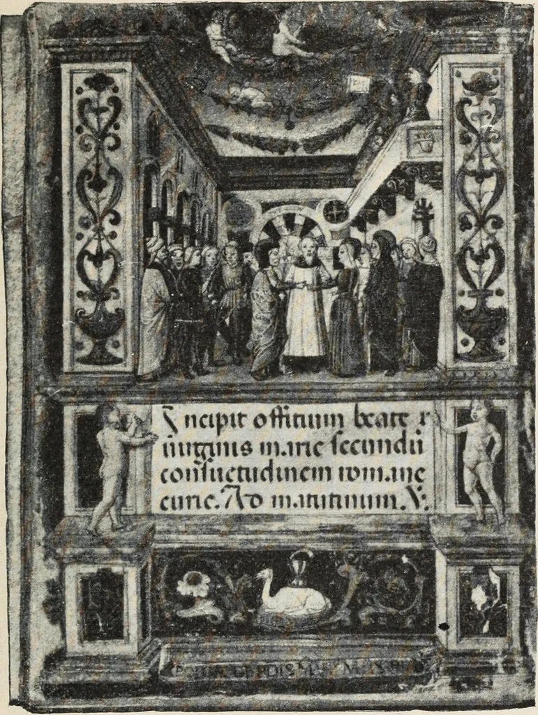 An illustration from Guida sommaria per il visitatore della Biblioteca Ambrosiana e delle collezioni annesse, 1907, leaf 122