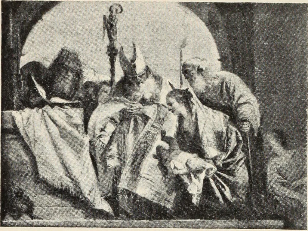 An illustration from Guida sommaria per il visitatore della Biblioteca Ambrosiana e delle collezioni annesse, 1907, leaf 77